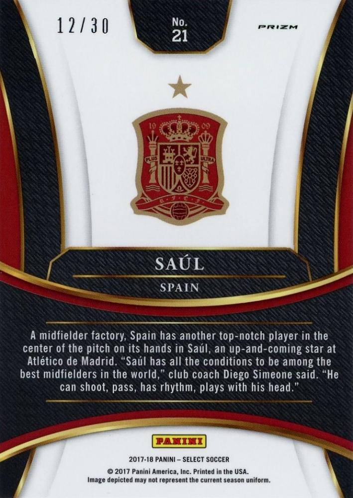 2017-18 Panini Select Saul Tie Dye basketball card numbered 21 limited to 12 of 30