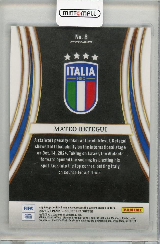 2024-25 PANINI SELECT FIFA Mateo Retegui Equalizers FIFA #8 ITALIA