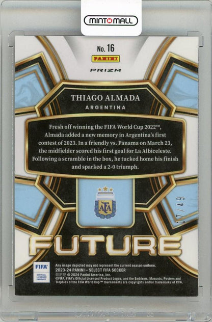 2023-24 PANINI Select FIFA Thiago Almada Select Future Tie-Dye #117/49 Argentina