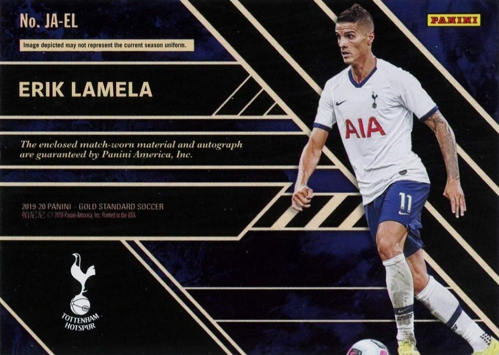2019-20 Panini FIFA Gold Standard Erik Lamela Aurum Autographs Fine limited edition trading card #16 01/29
