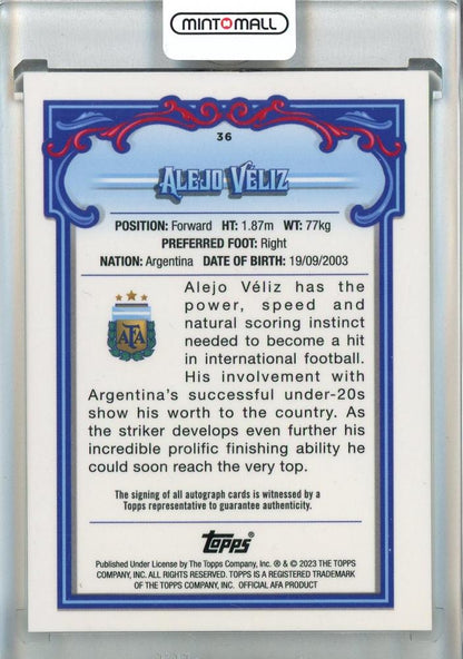 2023 Topps Argentina Fileteado Alejo Veliz Autographs #36 Argentina