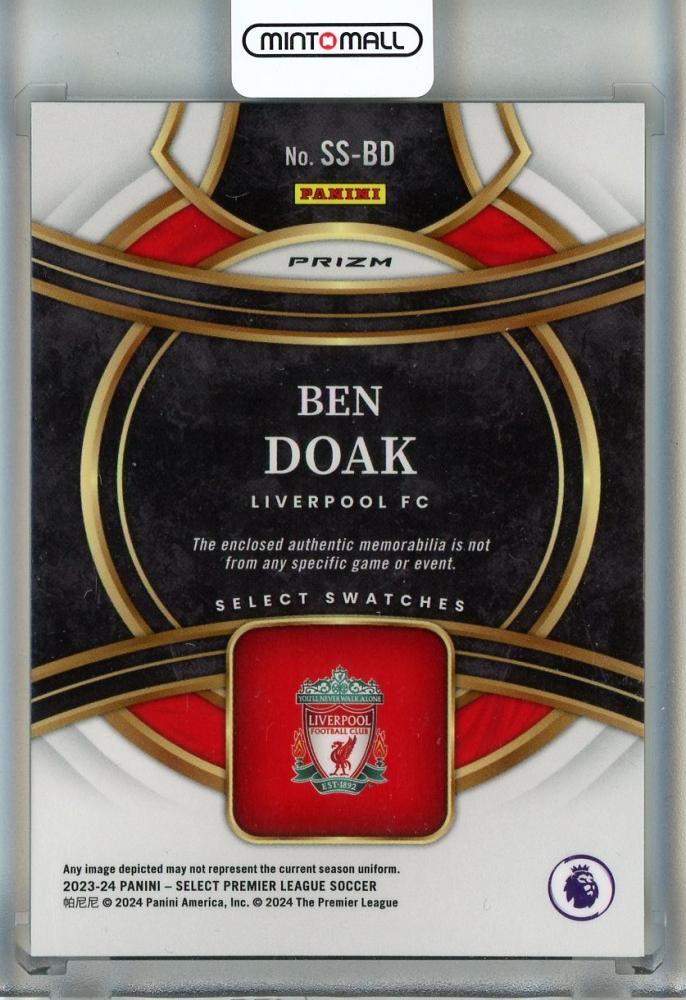 2023-24 Select English Premier League Ben Doak Select Swatches #12 Liverpool FC