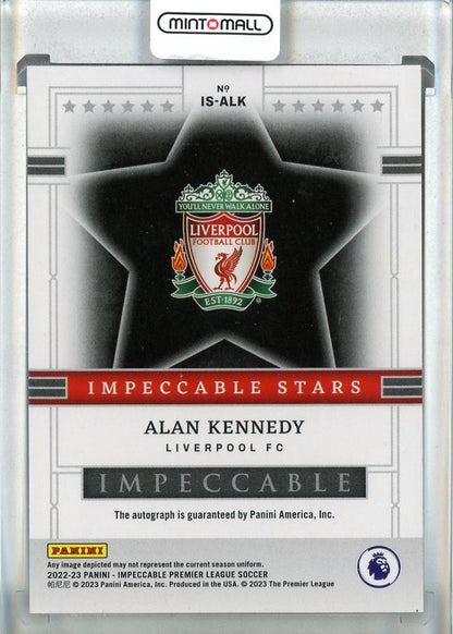 2022-23 Panini Impeccable English Premier League Alan Kennedy Impeccable Stars Autographs #1866/99 Liverpool FC