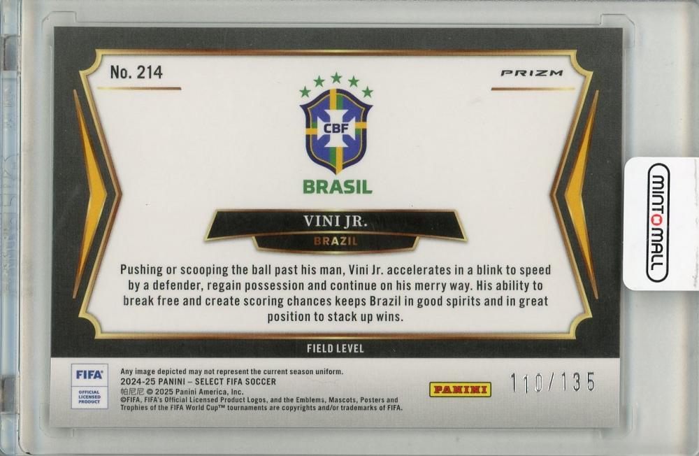 2024-25 PANINI SELECT FIFA Vini JR. Camo #214110/135 Brazil