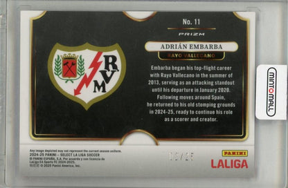 2024-25 PANINI SELECT Adrian Embarba PINK Snapshots #1102/25 Rayo Vallecano