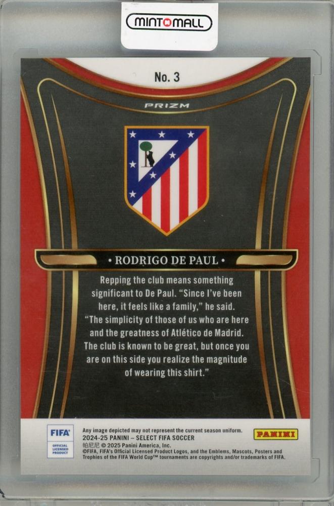 2024-25 PANINI SELECT Rodrigo De Paul Unstoppable #3 Atlético de Madrid