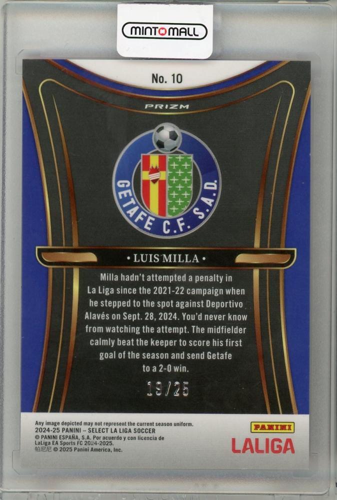 2024-25 PANINI SELECT Luis Milla Unstoppable #1019/25 Getafe CF