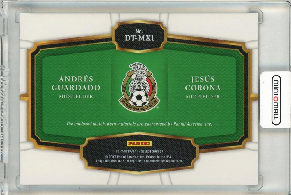 2017-18 Panini Select Andres Guardado / Jesus Corona Double Team Memorabilia *minor stain on back