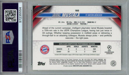 2023-24 Topps Chrome UCC Jamal Musiala Gold Geometric Refractor #16021/50PSA10 FC Bayern Munchen