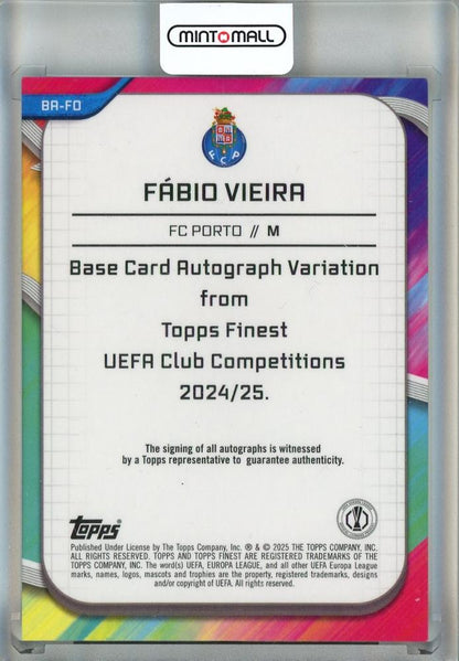 2024-25 Topps Finest UEFA Club Competitions Soccer Fabio Vieira Autographs #BA-FO FC Porto
