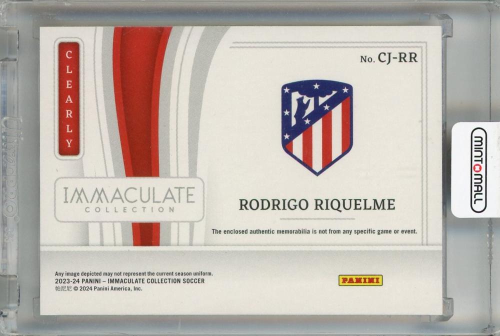 2023-24 Panini Immaculate Collection Rodrigo Riquelme Clearly Immaculate Jerseys #4352/99 Atletico De Madrid