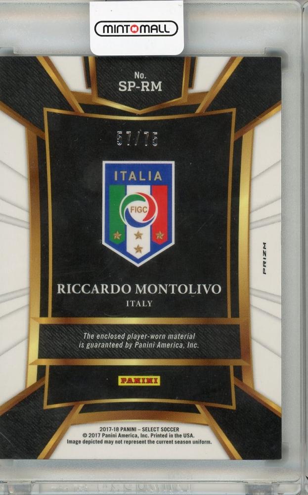 2017-18 PANINI SELECT Riccardo Montolivo patch #SP-RM57/75 Italy