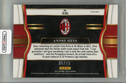2017-18 PANINI SELECT Andre Silva #236 Field Level RED 35/49 AC Milan