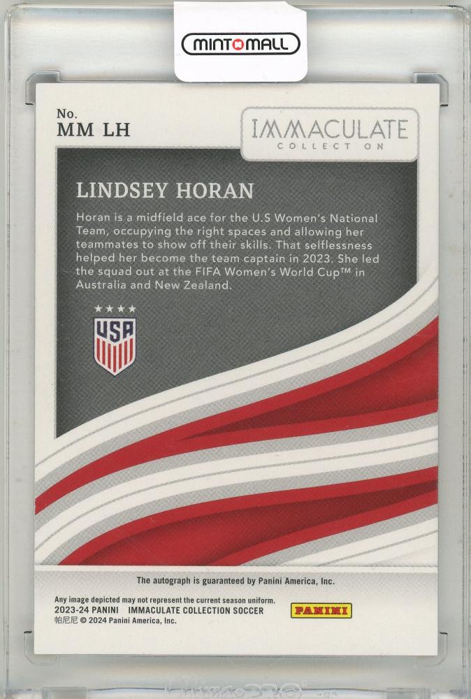 2023-24 Panini-Immaculate Collection Soccer Lindsey Horan Autograph 26/99