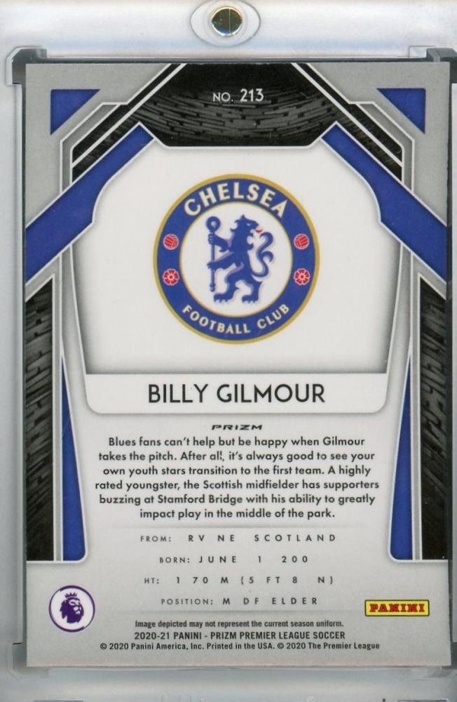 2020-21 Panini Prizm Premier League Chelsea FC Billy Gilmour Base Silver collectible card