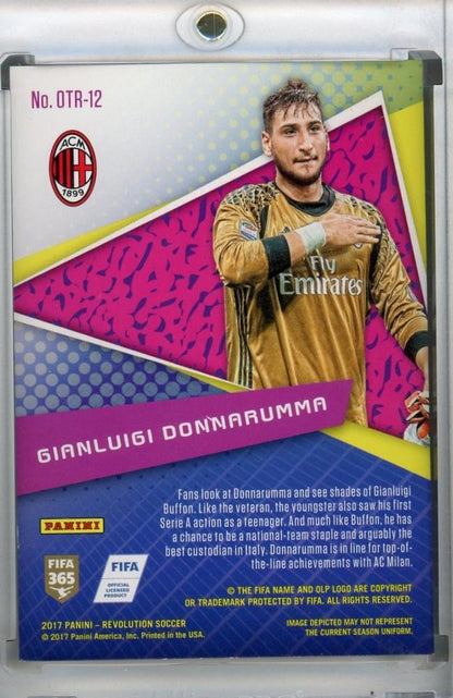 2017 Panini Revolution AC Milan Gianluigi Donnarumma On the Rise rookie trading card
