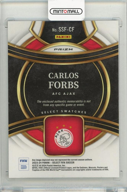 2023-24 PANINI Select FIFA Carlos Forbs Select Swatches #27 AFC AJAX
