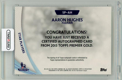 2013-14 Topps Premier Gold Aaron Hughes AutographsSP-AH Fulham