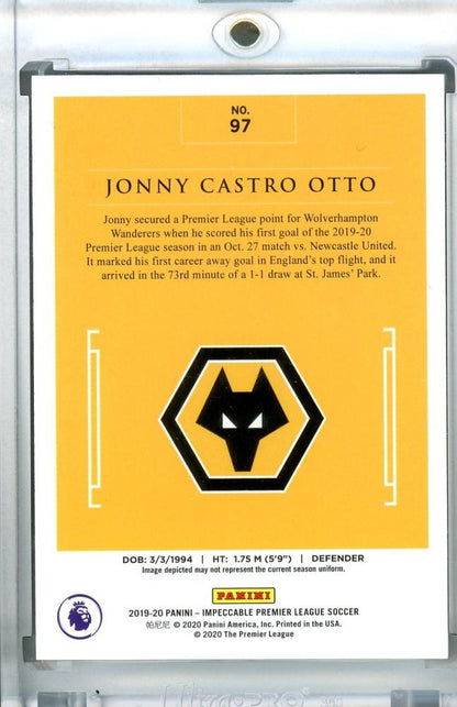 2019-20 Panini Impeccable Premier League Jonny Castro Otto Base Silver Parallel card 11 of 35