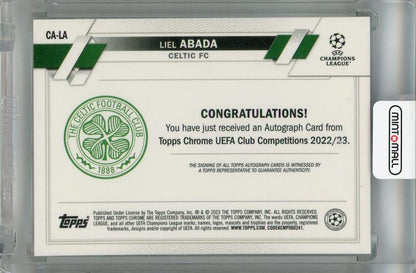 2022-23 Topps Chrome UEFA Club Competitions Liel Abada Chrome Autographs #CA-LA Celtic FC