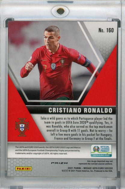 2021 Panini Mosaic UEFA Euro 2020 Portugal Cristiano Ronaldo Base Mosaic parallel trading card