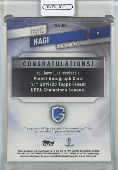 2020 Topps Finest UEFA Champions League Ianis Hagi Autographs #FA-IH K.R.C Genk