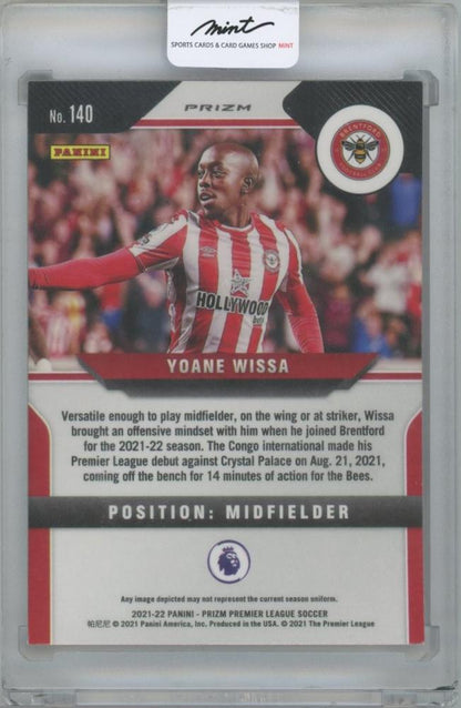 2021-22 PANINI Prizm English Premier League Prizms Choice Tiger Stripes #140 / YOANE WISSA(Brentford)