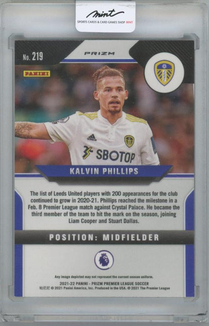 2021-22 PANINI Prizm English Premier League Prizms Choice Tiger Stripes #219 / KALVIN PHILLIPS(Leeds United)