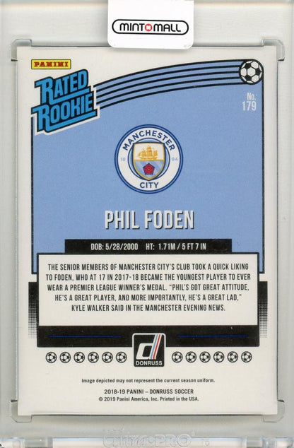 2018-19 Panini Donruss Soccer Phil Foden Gold Press Proof24/75 Manchester City