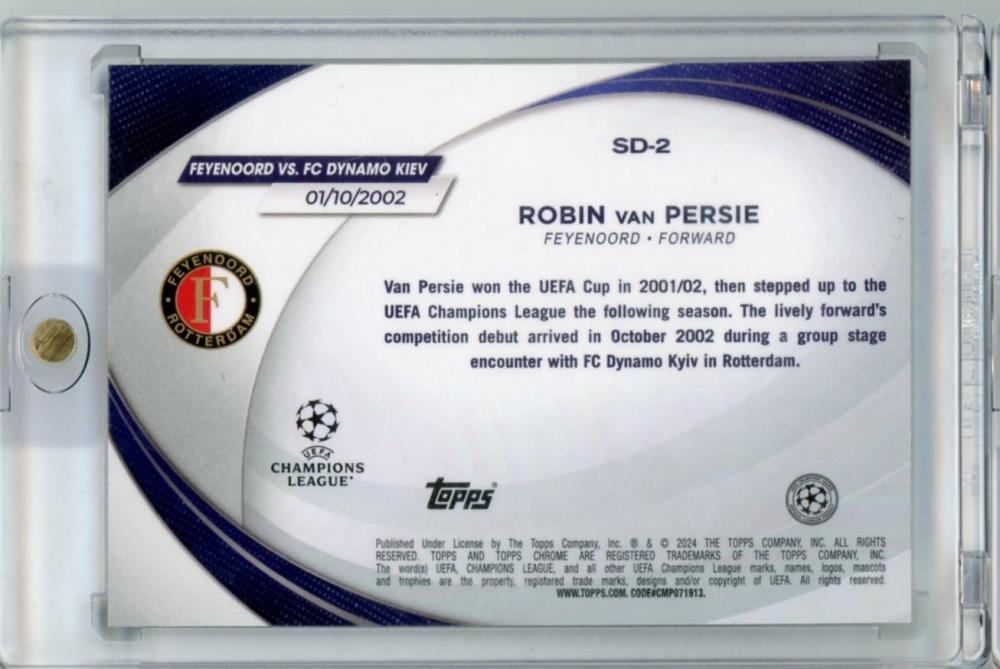 2023-24 Topps Chrome Ronin Van Persie Feyenoord