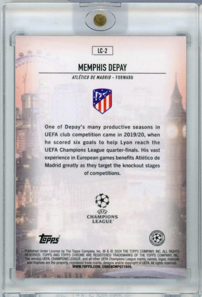 2023-24 Topps Chrome Memphis Depay Atletco Madrid