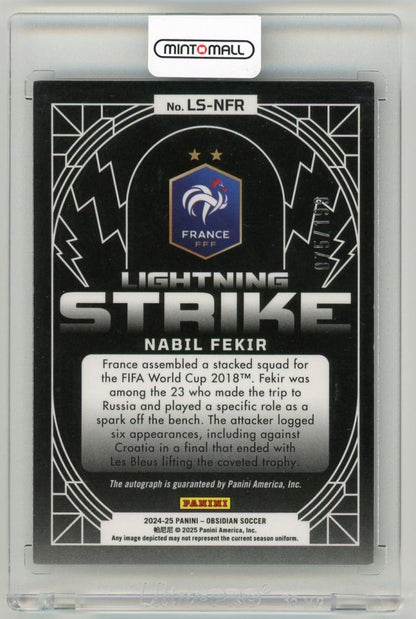 2024-25 Panini Obsidian Nabil Fekir Lightning Strike 75/199 France