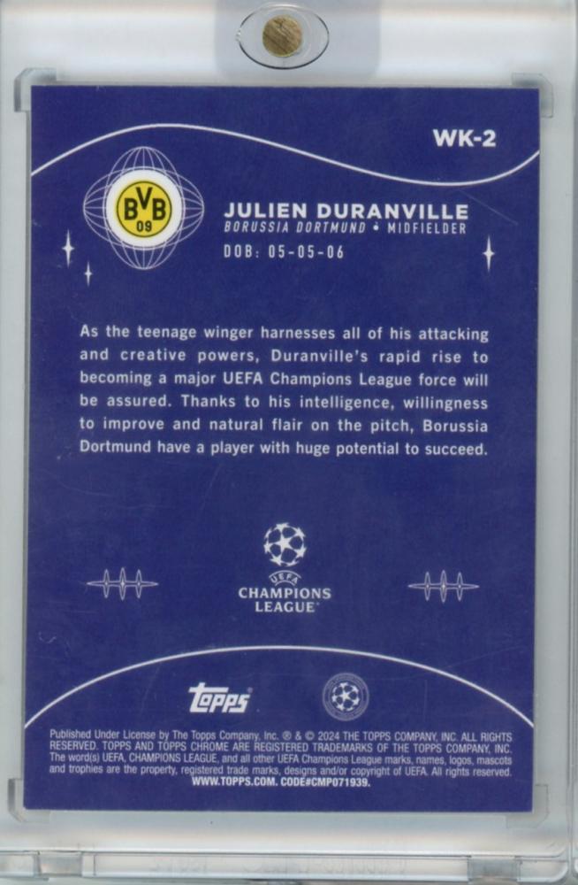 2023-24 Topps Chrome Julien Duranville Borussia Dortmund