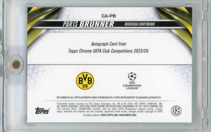 2023-24 Topps Chrome Paris Brunner Autographed Card 047/250 Borussia Dortmund
