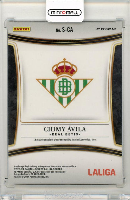 2023-24 Panini Select La Liga Soccer Chimy Avila Signatures Red Real Betis