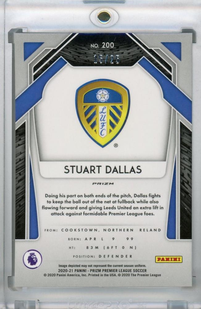 2020-21 Panini Prizm Premier League Breakaway Stuart Dallas Leeds United Base Bronze Card 15 of 25