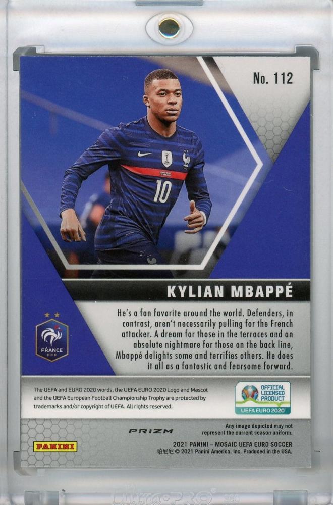 2021 Panini Mosaic UEFA Euro 2020 France Kylian Mbappe Base Mosaic parallel card