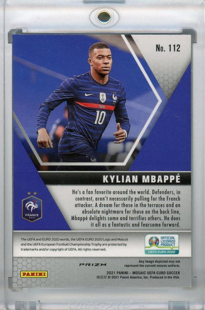 2021 Panini Mosaic UEFA Euro 2020 France Kylian Mbappe Base Mosaic parallel card