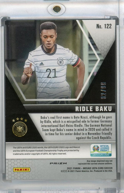 2021 Panini Mosaic UEFA Euro 2020 Ridle Baku Germany base circles blue parallel card serial 02 out of 99