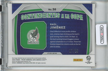 2024 Panini Prizm Copa America Soccer Raul Jimenez Contendientes a la Copa/Orange Prizm/#267/25 Mexico