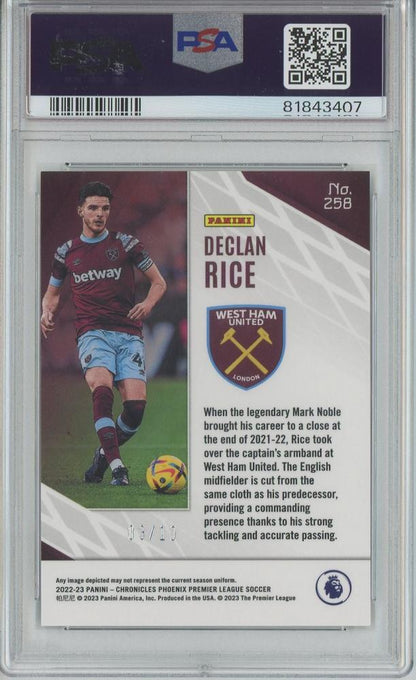 2022-23 Chronicles Soccer Declan Rice Phoenix Premier League/Gold/#2583/10PSA10 West Ham United