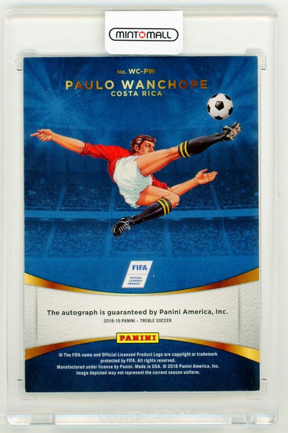 2018-19 Panini Treble Paulo Wanchope World Cup Sticker SignaturesWC-PW Costa Rica