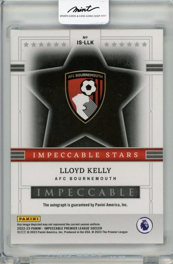 2022-23 PANINI Impeccable Premier League Soccer Lloyd Kelly Impeccable Stars Silver 49Limited27/49AFC Bournemouth
