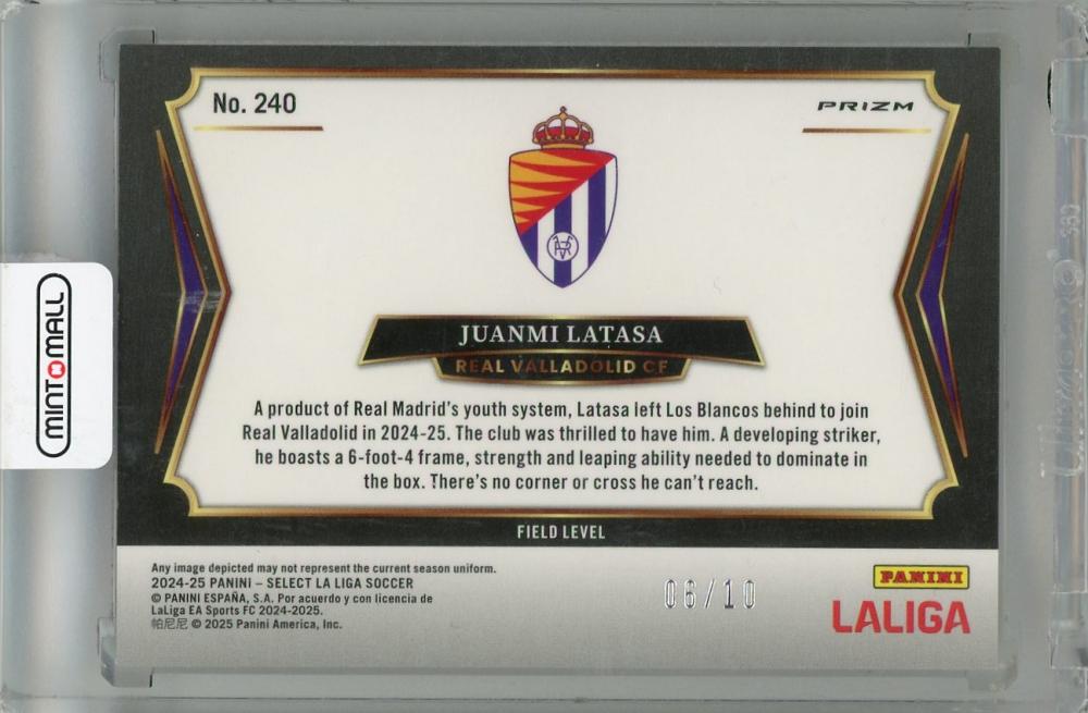 2024-25 Panini Select La Liga Juanmi Latasa Gold Wave #240 06/10 Real Valladolid CF