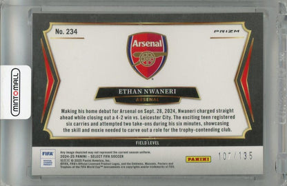 2024-25 Panini Select Fifa Ethan Nwaneri Camo #234 Arsenal with Surface Scratch Serial 107/135