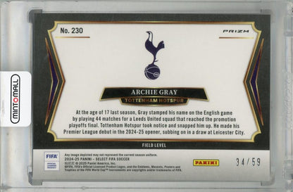 2024-25 Panini Select Fifa Archie Gray Pink #230 ※Surface scratches RC34/59 Tottenham Hotspur