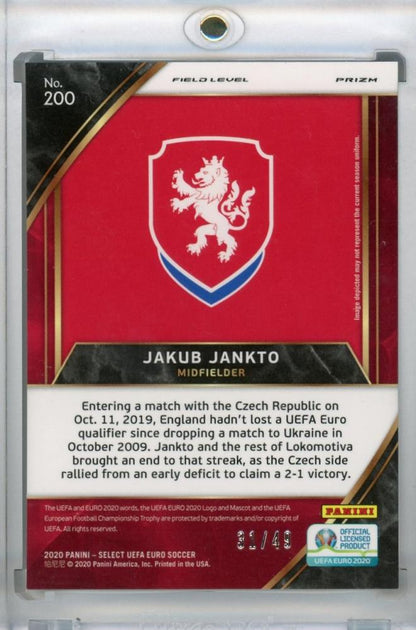 2020 Panini Select UEFA Euro Preview Jakub Jankto Czech Republic base nameplate Field Level Camo parallel card