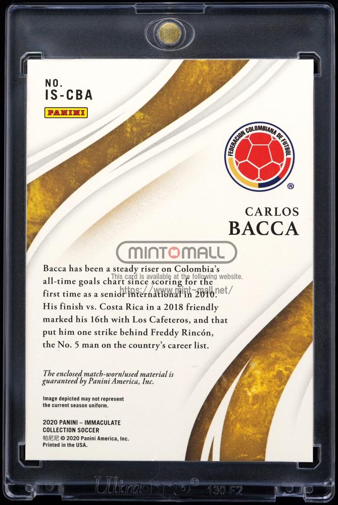 2020 Panini Immaculate Collection IS-CBA Carlos Bacca Immaculate Standard1of1 Colombia National Team
