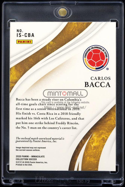 2020 Panini Immaculate Collection IS-CBA Carlos Bacca Immaculate Standard1of1 Colombia National Team