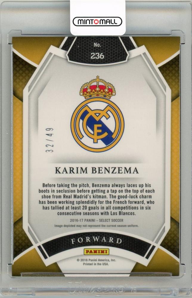 2016-17 Select Soccer Karim Benzema Copper Prizm 32/49 Real Madrid